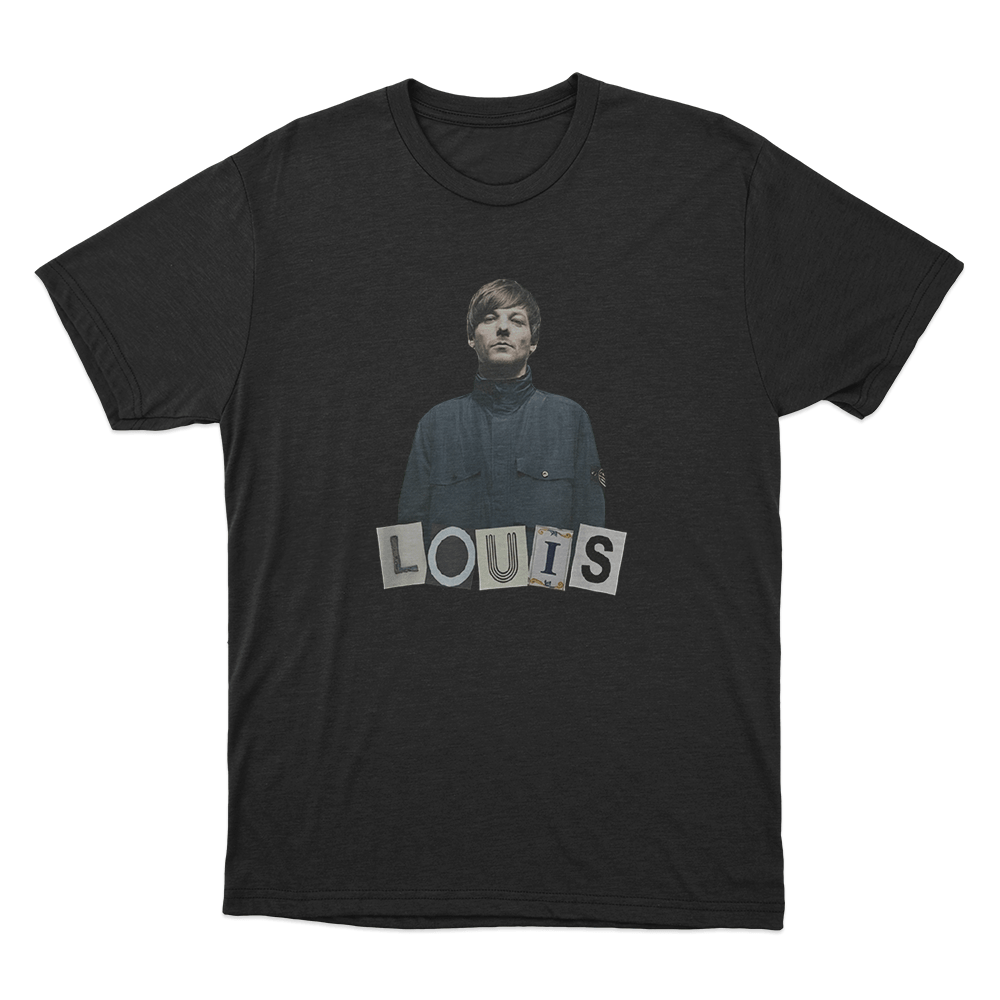 Louis Portrait Letters Unisex T Shirt Black Louis Portrait Letters Unisex T Shirt Black