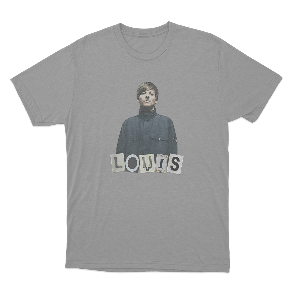 Louis Portrait Letters Unisex T Shirt Grey Louis Portrait Letters Unisex T Shirt Grey