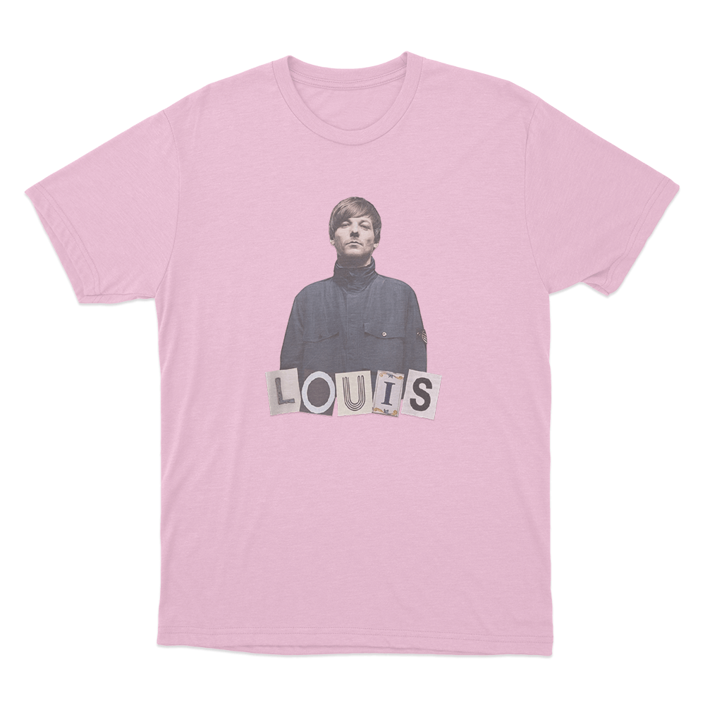 Louis Portrait Letters Unisex T Shirt Pink Louis Portrait Letters Unisex T Shirt Pink