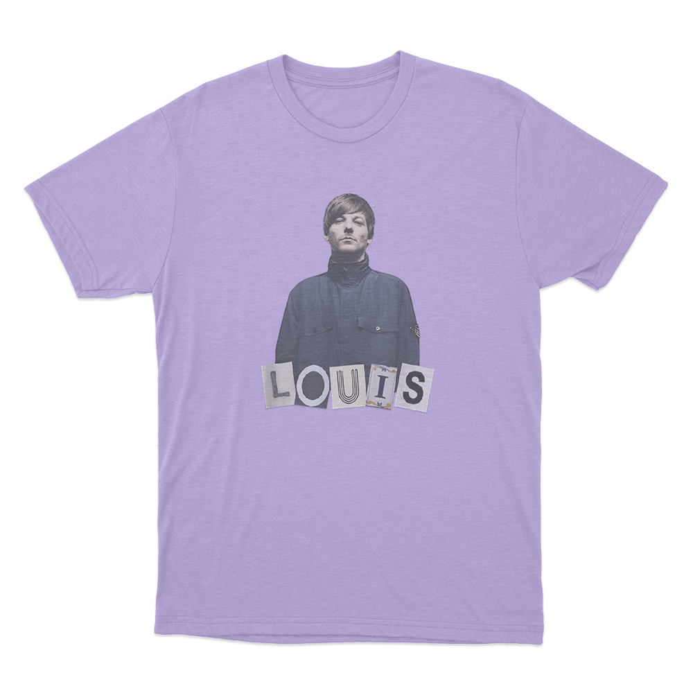 Louis Portrait Letters Unisex T Shirt Purple Louis Portrait Letters Unisex T Shirt Purple