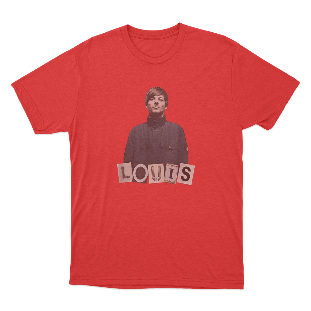 Louis Portrait Letters Unisex T Shirt Red Louis Portrait Letters Unisex T Shirt Red