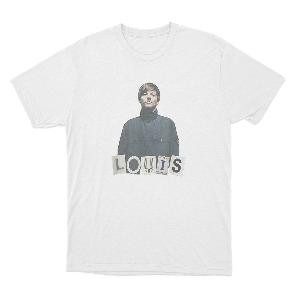 Louis Portrait Letters Unisex T Shirt White Louis Portrait Letters Unisex T Shirt White