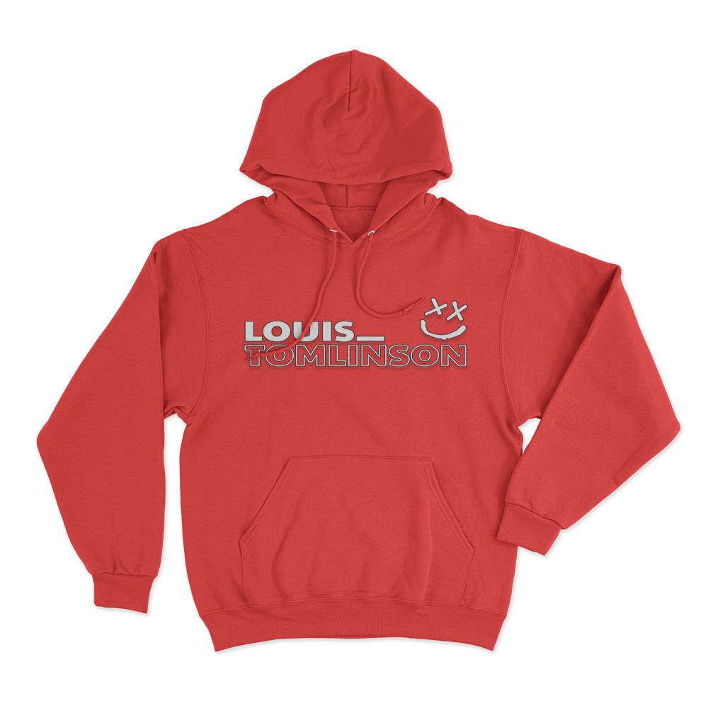 Louis Tomlinson Smiley Logo Unisex Hoodie Red Louis Tomlinson Smiley Logo Unisex Hoodie Red