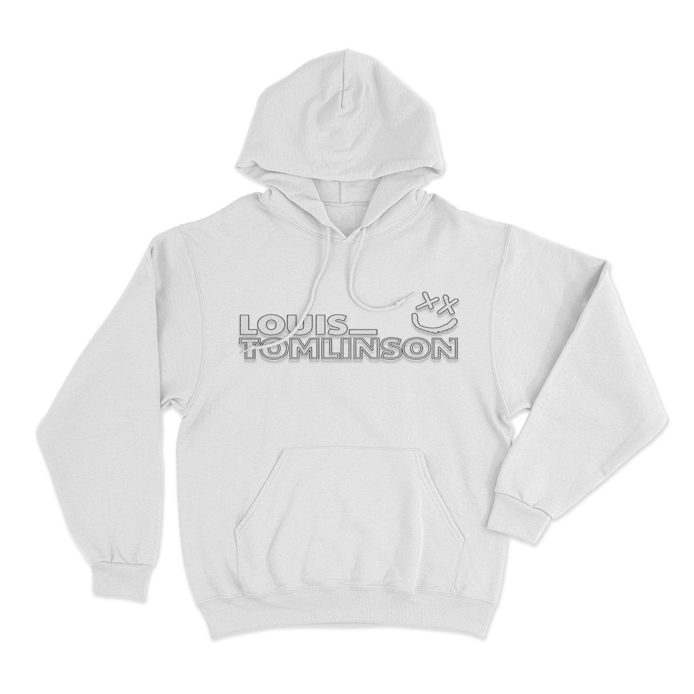 Louis Tomlinson Smiley Logo Unisex Hoodie White Louis Tomlinson Smiley Logo Unisex Hoodie White
