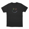 Rainbow Smiley Face Logo Unisex T Shirt Black