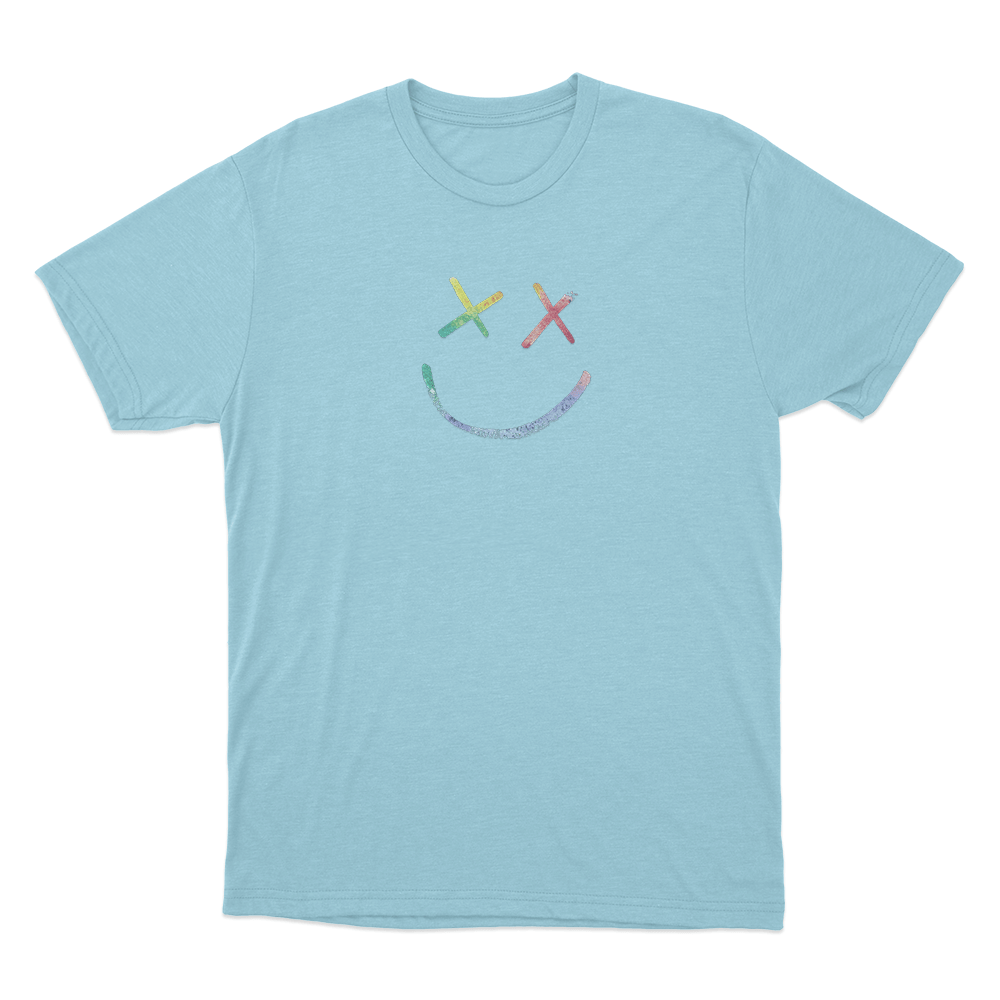 Rainbow Smiley Face Logo Unisex T Shirt Sky Blue Rainbow Smiley Face Logo Unisex T Shirt Sky Blue