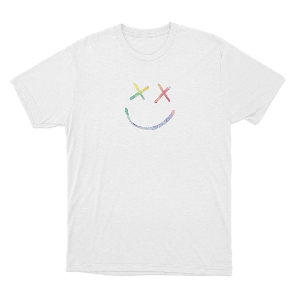 Rainbow Smiley Face Logo Unisex T Shirt White Rainbow Smiley Face Logo Unisex T Shirt White