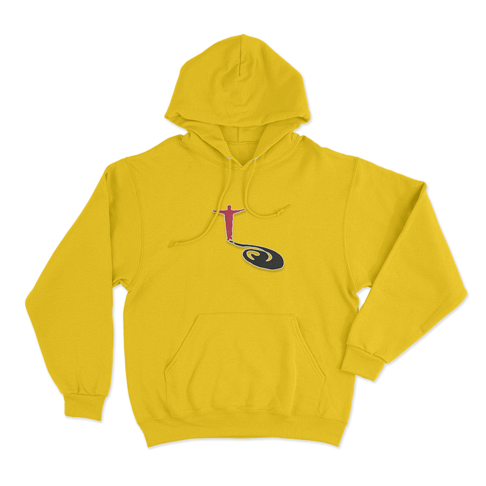 Red Figure Question Mark Unisex Hoodie Yellow Red Figure Question Mark Unisex Hoodie Yellow