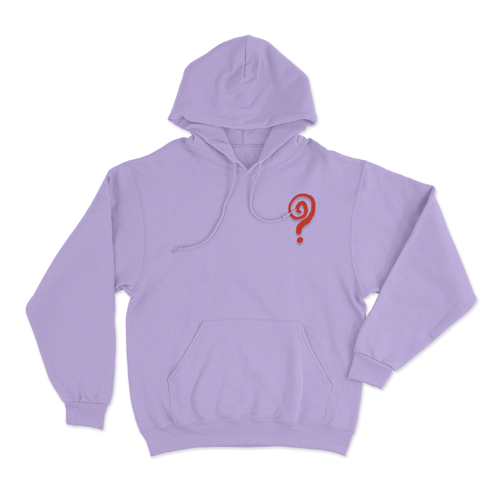 Swirly Question Mark Unisex Hoodie Purple Swirly Question Mark Unisex Hoodie Purple
