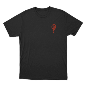 Swirly Question Mark Unisex T Shirt Black