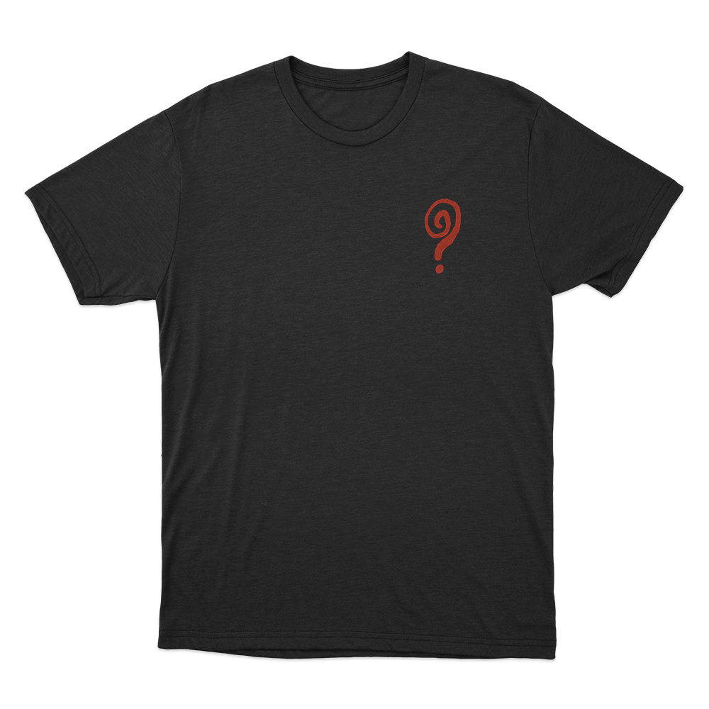 Swirly Question Mark Unisex T Shirt Black Swirly Question Mark Unisex T Shirt Black