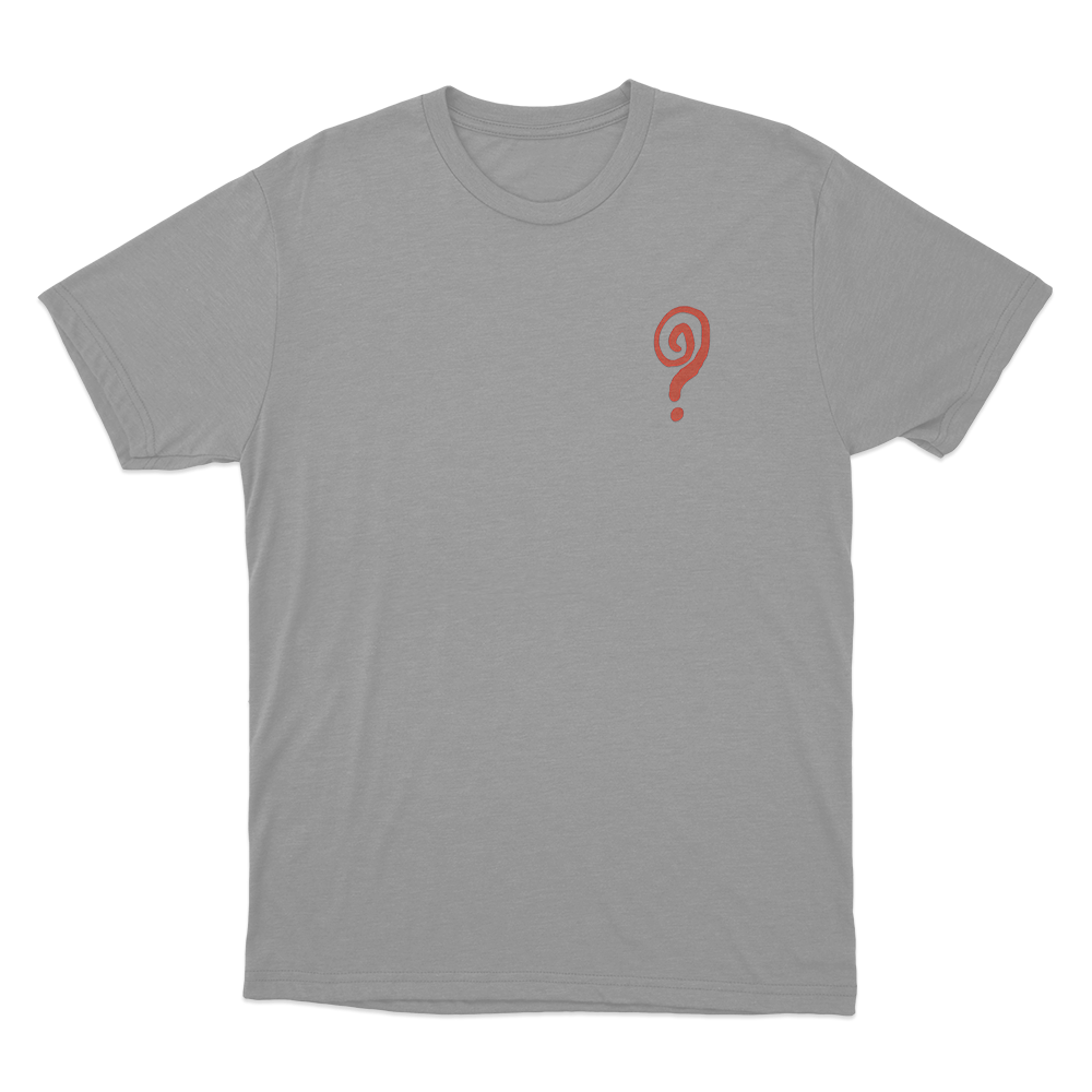 Swirly Question Mark Unisex T Shirt Grey Swirly Question Mark Unisex T Shirt Grey