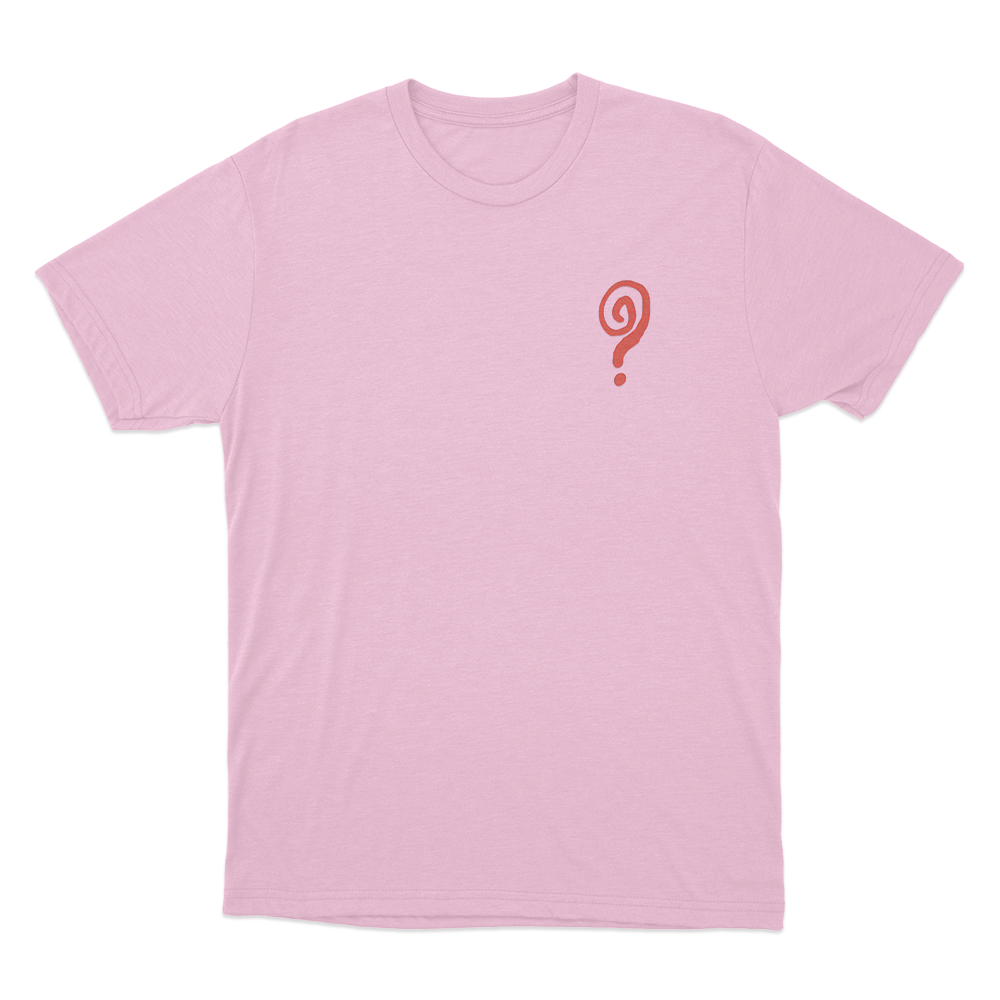 Swirly Question Mark Unisex T Shirt Pink Swirly Question Mark Unisex T Shirt Pink