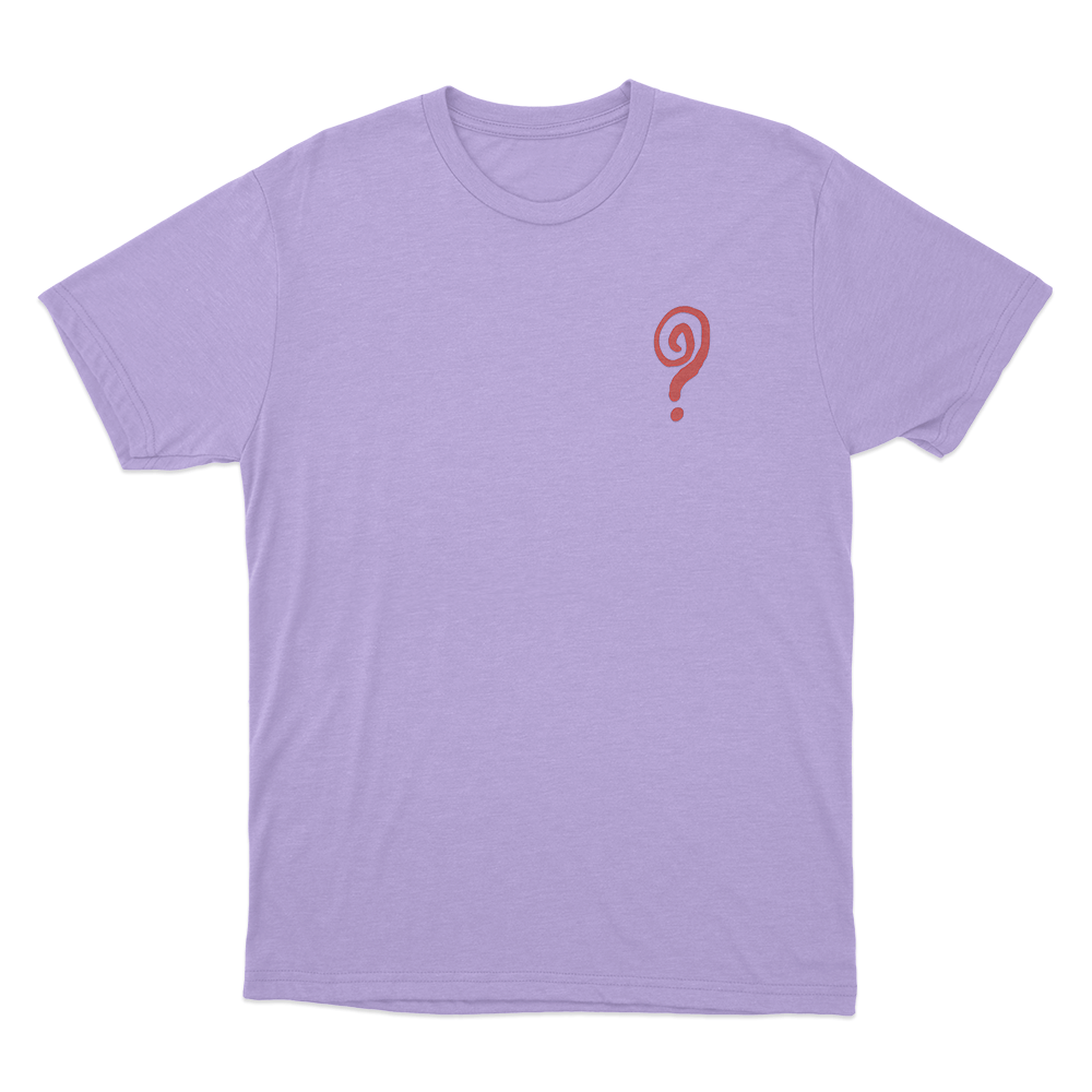 Swirly Question Mark Unisex T Shirt Purple Swirly Question Mark Unisex T Shirt Purple