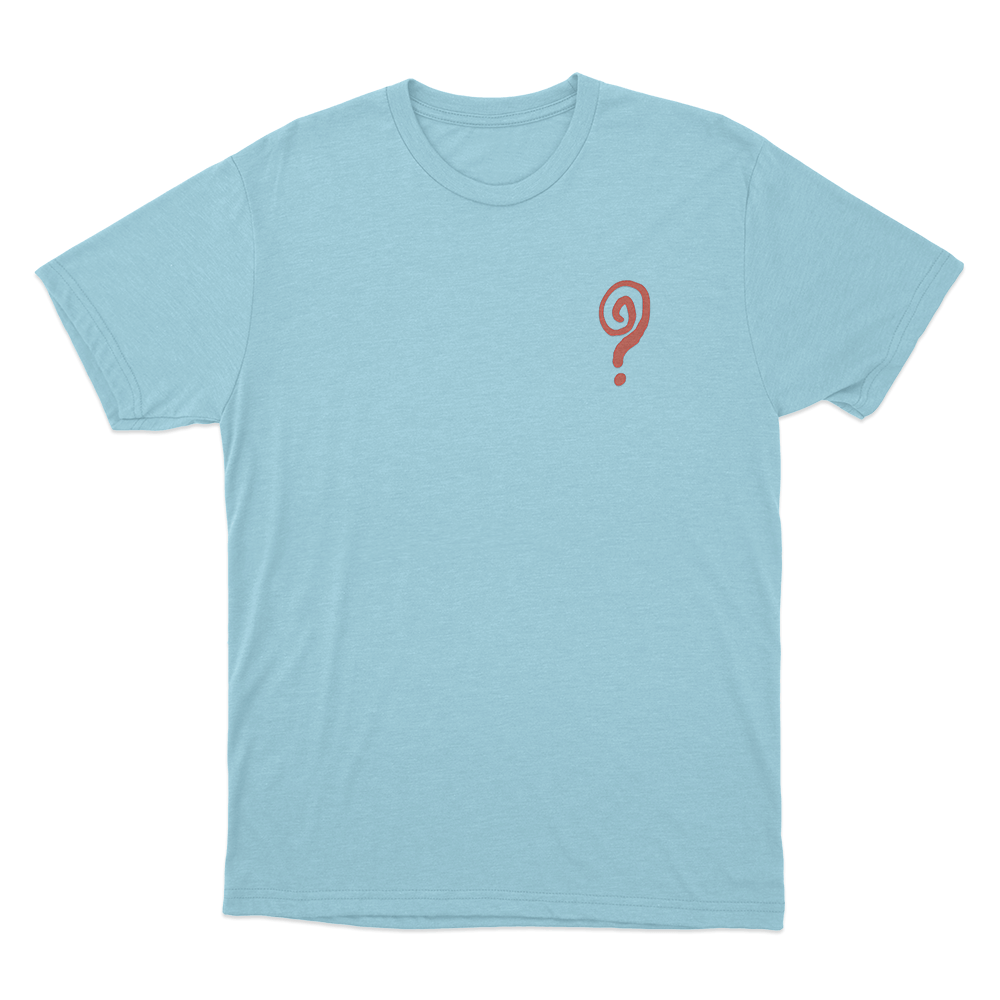 Swirly Question Mark Unisex T Shirt Sky Blue Swirly Question Mark Unisex T Shirt Sky Blue
