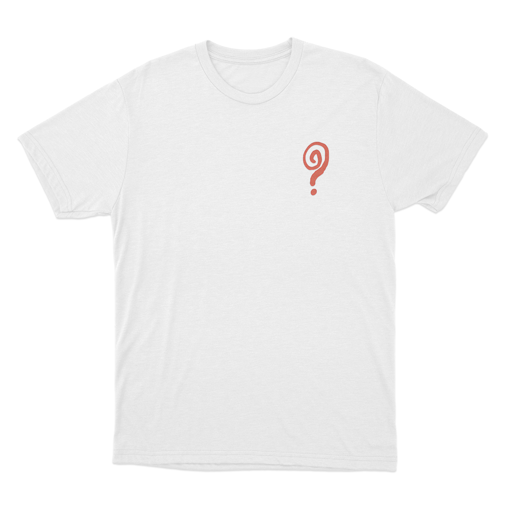 Swirly Question Mark Unisex T Shirt White Swirly Question Mark Unisex T Shirt White