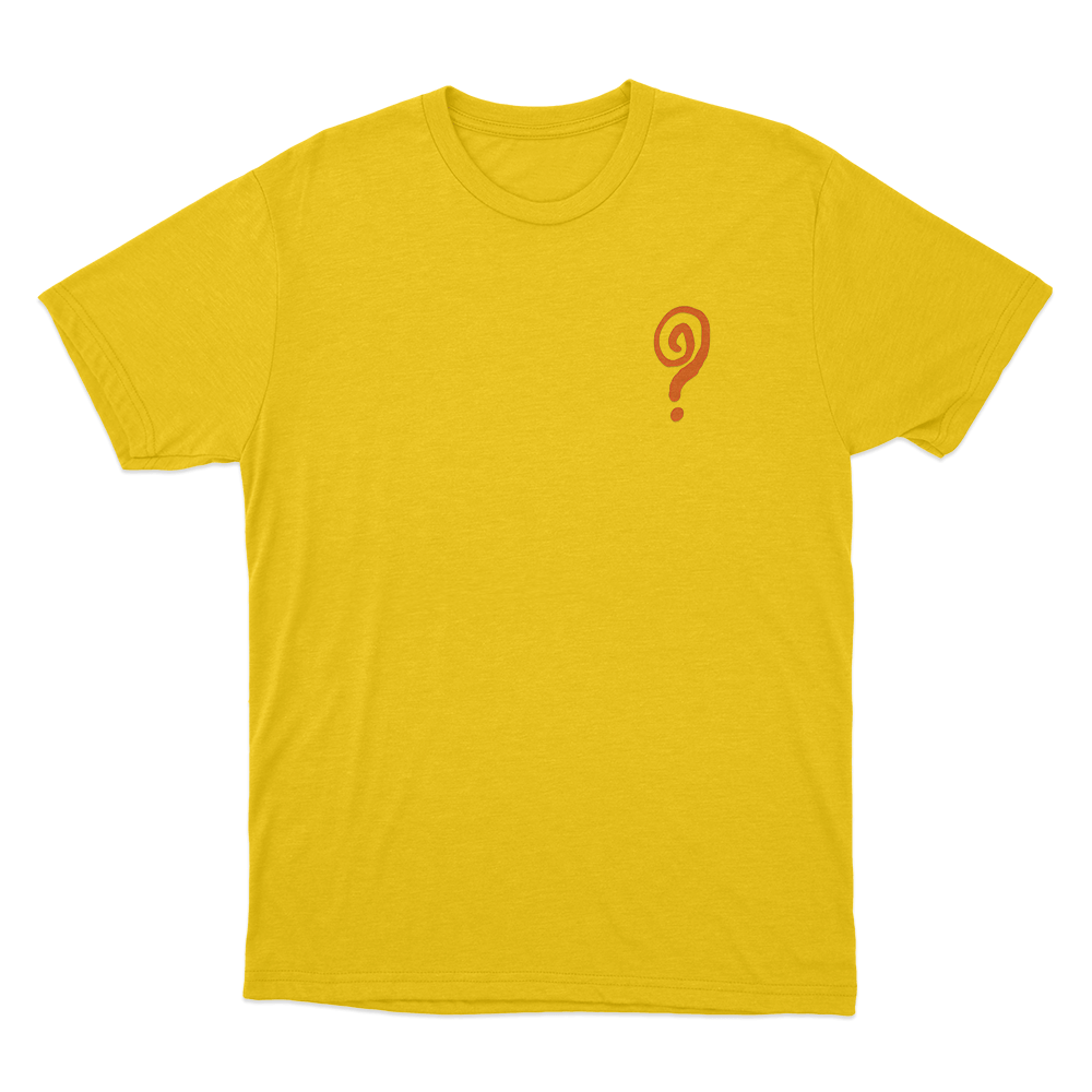 Swirly Question Mark Unisex T Shirt Yellow Swirly Question Mark Unisex T Shirt Yellow